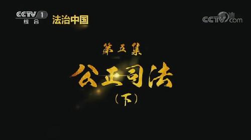 《法治中国》 第五集 公正司法（下）