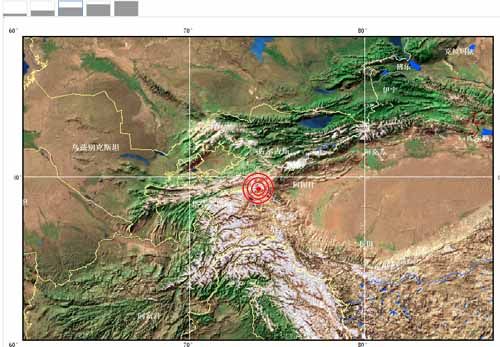 新疆乌恰县发生6.8级地震 随后余震为5.7级