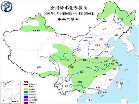 1月19日：未来三天全国天气预报