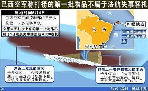 巴西空军宣布打捞上两具失事客机遇难者遗体