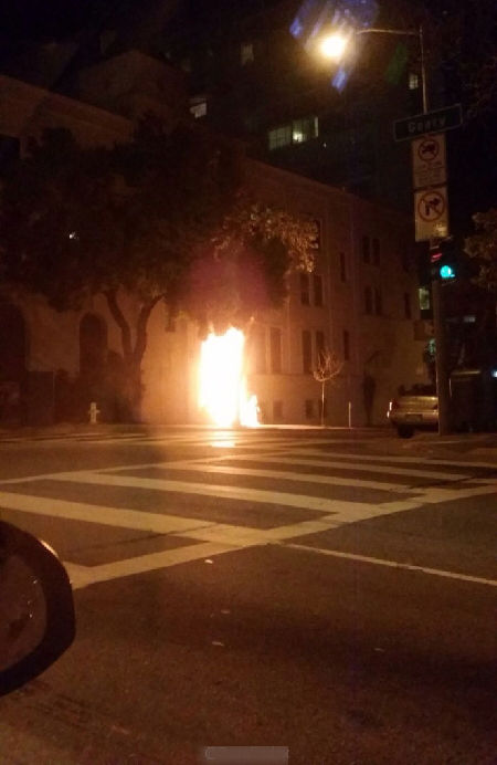 旧金山中国总领馆遭纵火