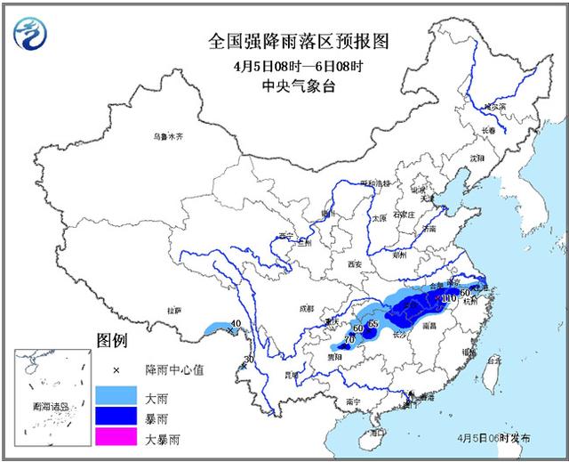 全国强降雨落区预报图