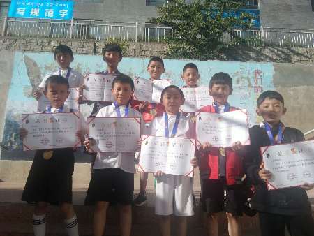 德钦一小的孩子们从北京捧回11枚“特金徽章”