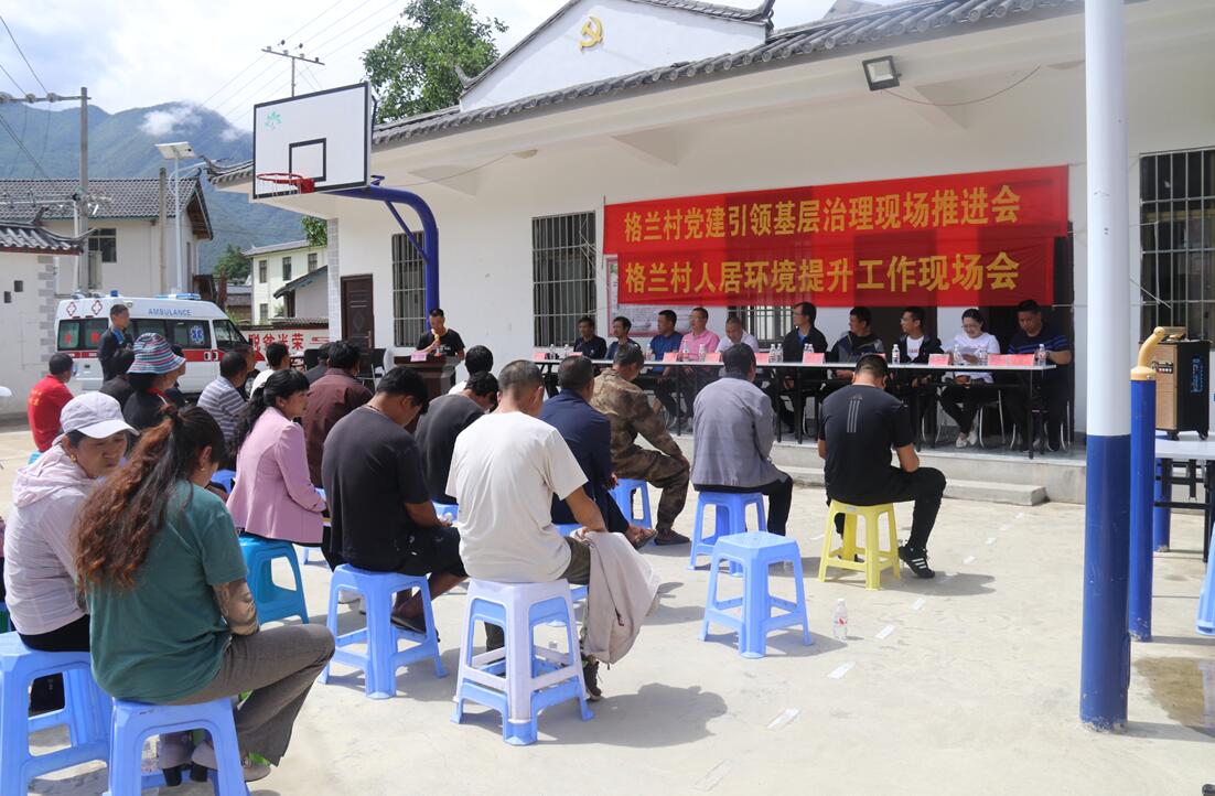 上江乡格兰村召开党建引领基层治理现场推介会